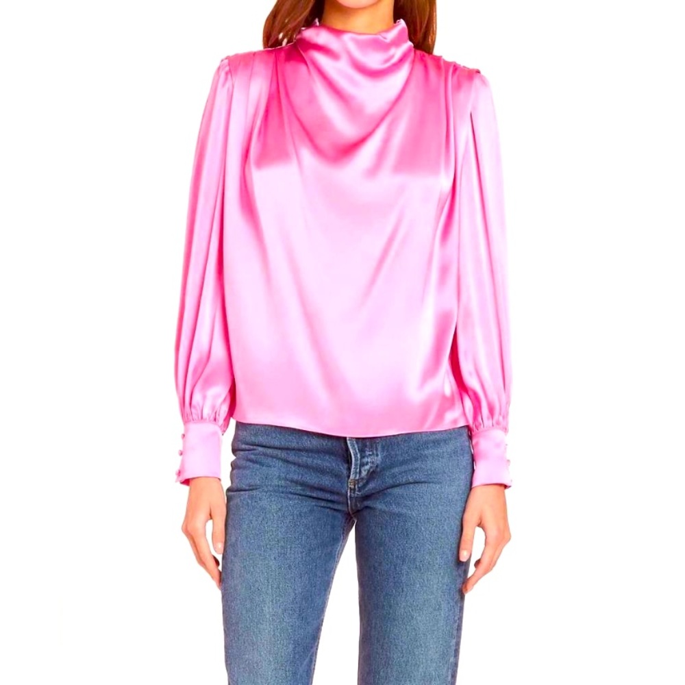 Amanda Uprichard Jacinda blouse in Macaroon